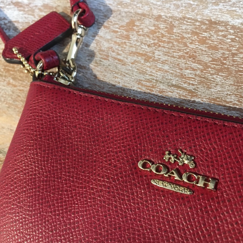 Red Coach wristlet